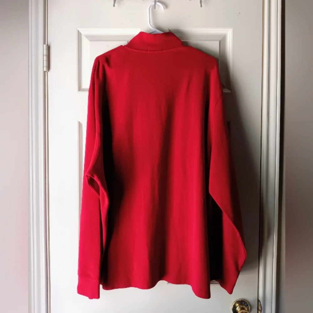 Ralph Lauren Men's Bold Red Zip-Up Sweater